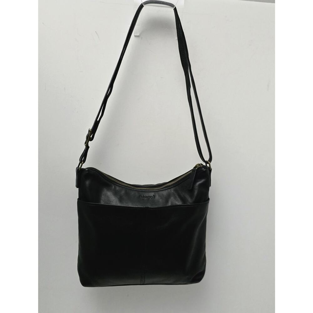 MARGOT New York CROSSBODY PURSE BAG Black SOFT LEATHER ADJ. STRAP - Picture 5 of 13